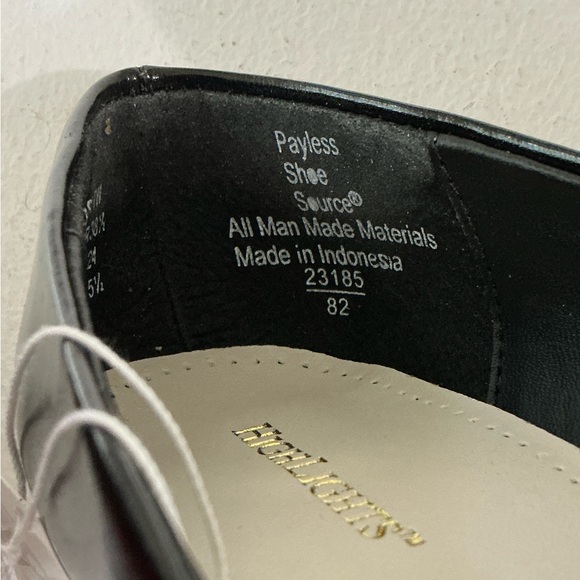 VINTAGE NEW BLACK HEELS 7 W - Picture 6 of 12